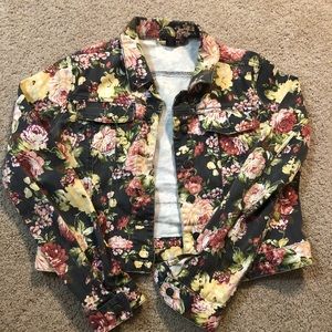 Floral jean jacket